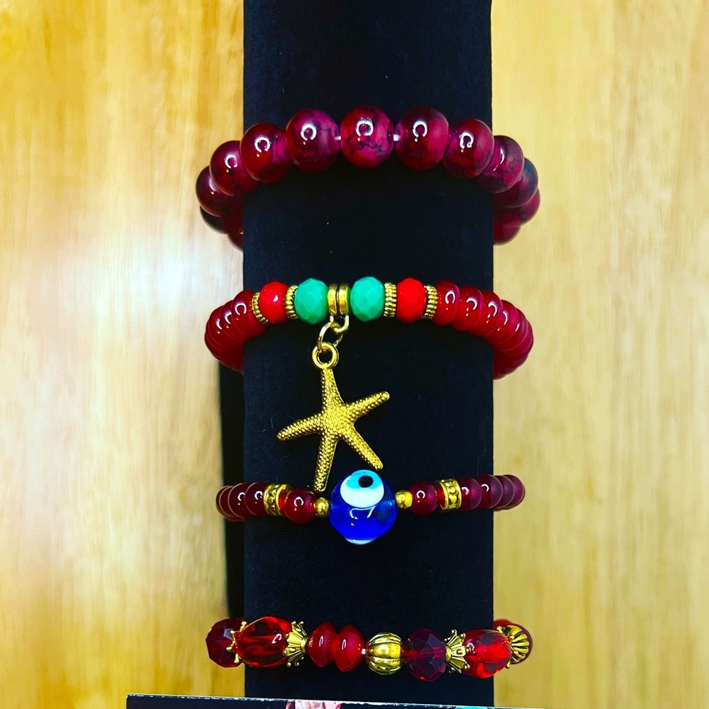 Red beaded Set